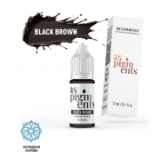 Пигмент AS Company для бровей Black brown